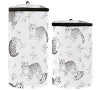 Chic American Shorthair Cats White Shoe Wash Bag For Washing Machine Sneaker Washing Machine Set of 2 Sneaker Laundry Bag For Washing Machine Washable Shoe Bag, chic American Shorthair cats white, One
