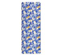 Chic American Shorthaircats Royal Blue travel yoga mats for floor printed, non slip, yoga towel with bags tapete para ejercicio 71x26 inches