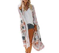 Chic And Elegant Women's Top Long Flowy Summer Kimonos Women's Bohemian Chiffon Cardigans Beach Tops