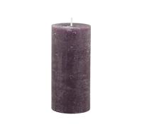 Chic Antique Macon Rustic Pillar Candle Antique Altar Candle 100% Paraffin Long Burning Time H15/D7 cm Plum