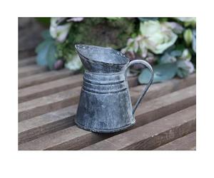 Chic Antique Metal Watering Can, Zinc, Grey, French Country House Style