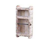 Chic Antique Toilet Roll Holder Brick Shape White