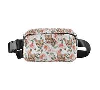 Chic Bengal Cats White Trendy Waist Pack Crossbody Bag for Women Men Waterproof Croose Body Purse with Adjustable Strap for Travel Running Hiking, chic Bengal cats white, One Size