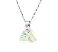 Chic Bijoux Necklace for Women, Pendant made with Austrian Crystals and 925 Sterling Silver, Gift for Her Birthday (Aurore Boreale)