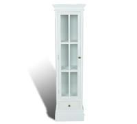 Vidaxl Chic Bookcase Cabinet With 3 Shelves White Wooden, White
