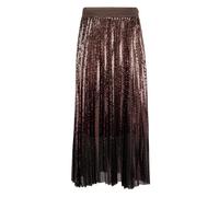 Chic brown skirt with sequins that bring light to the garment, ideal for an elegant and fashionable look. S