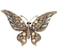 Chic Butterfly Brooch with Crystals - Elegant Rhinestone Insect Pin for Bags, Scarves or Blazers