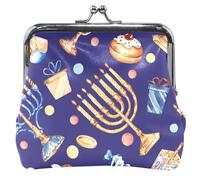 Chic Candlestick Dessert Blue Women Cute Coin Purse Leather Buckle Kiss Lock Change Purse for Coins, Chic Candlestick Dessert Blue, OneSize