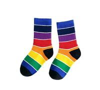 Chic Children‘s Kid Unisex Cotton Rainbow Socks For Boys Girls Harajuku Toddler Baby Colorful Stripe Knitted Socks