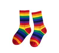Chic Children‘s Kid Unisex Cotton Rainbow Socks For Boys Girls Harajuku Toddler Baby Colorful Stripe Knitted Socks