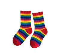 Chic Children‘s Kid Unisex Cotton Rainbow Socks For Boys Girls Harajuku Toddler Baby Colorful Stripe Knitted Socks