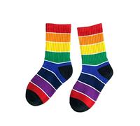 Chic Children‘s Kid Unisex Cotton Rainbow Socks For Boys Girls Harajuku Toddler Baby Colorful Stripe Knitted Socks