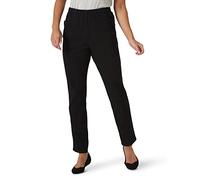 Chic Classic Collection Women's Stretch Elastic Waist Pull-On Legging Pant, Black Denim, 14 Petite
