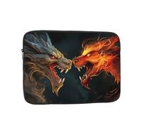 Chic Cool Two Fighting Roaring Dragon Laptop Case 15 inch, TSA Laptop Sleeve Shockproof Protective Notebook Case Water Resistant Computer Carrying Cover Briefcase Handbags Men Women Computer Bag