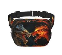Chic Cool Two Fighting Roaring Dragon Waist Packs for Men Women Fashion Fanny Pack Adjustable Crossbody Bags Everywhere Belt Bag