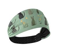 Chic Cornish Rexcats Green Moisture Wicking cloth headbands for women Elastic head for basketball tennis tennis Gym