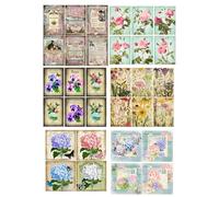 Chic Cottage Crafts Floral Ladies Selection Card Making Kit Toppers - 32 Pieces Selection - DIY to Cut Out Yourself! - Craft Embellishment