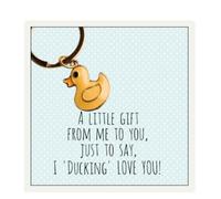 Chic Cottage Crafts Love Gift - I Ducking Love You Keyring - Yellow Duck - For Boyfriend Girlfriend Husband Wife BFF