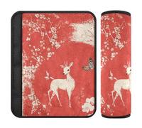 Chic Deer Red 2 Pack seat Belt Cover Stop seat Belt Cutting into Neck for Sedan forro para cinturon de seguridad