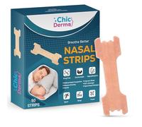 Chic Derma Nasal Strips for Snoring 50 Pieces, Nose Strips to Stop Snoring and Airflow Support, Nasal Congestion Anti Snoring Strips for Men Women, Nose Tape for Sports and Sleep (50)