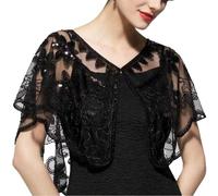 CHIC DIARY Lace Wedding Shawl Wrap for Women Evening Cape Bridal Shoulder Covers UP Scarf for Dress Prom Party