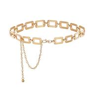 CHIC DIARY Metal Waist Chain Belt, Gold, Women