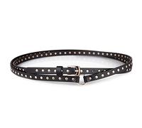 CHIC DIARY Rivet Belt Punk Gothic Fashion Slim Women's Wrap Belt Black Denim 26.77-35.43in