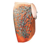 CHIC DIARY Sarong Wraps Pareo for Women Swimsuit Cover Ups Swimwear Bikini Wrap Bathing Suit Wrap Skirt with Floral(Sunset Colorful)