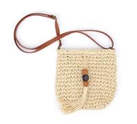 CHIC DIARY Small Beach Straw Purse for Women Woven Raffia Crossbody Shoulder Bag for Summer Vacation