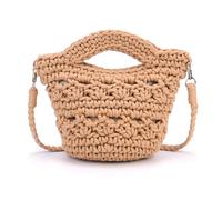 CHIC DIARY Women Straw Beach Bag Clutch Purse Small Crossbody Bag Woven Cotton Shoulder Handbag for Summer