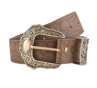 CHIC DIARY Women Western Cowboy PU Leather Belt Vintage Cowgirl Waist Belt Floral Engraved Country Belts for Jeans