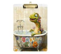Chic Dinosaur Vintage Bathtub clipboard Hook Plastic for First Year Teacher Must Haves Size 9 x 12