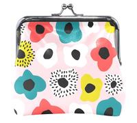 Chic Dots Leather Wallet with Buckle and Kiss Closure for Coin Change, Pink, Chic Dots Pink, UNITALLA, Classic, Chic Dots Pink, UNITALLA, Classic, Chic Dots Pink, UNITALLA, Classic