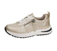 Chic Elegant and Comfortable Women's Platform Shoes, Summer Casual Sneakers with Laces and Zip Sneakers, Round Toe, Sports Shoes, Tennis Shoes, Breathable Sneaker, gold, 6 UK