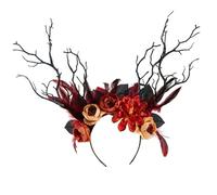 Chic Flower Headband Halloween Cosplay Costume Witch Branch for Live Show
