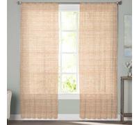 Chic ge Sheer Curtains 96" Long 2 Panels Light Filtering Drapes for Living Room Bedroom Dining Room Farmhouse Aesthetic Abstract Cloth Texture Window Treatments