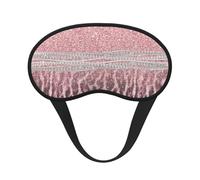 Chic Girly Pink Leopard Animal Print Glitter, Full Eye Covers Light Blocking Eye Masks Blackout Sleep Eye Muffs