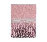 Chic Girly Pink Leopard Animal Print Glitter, PU Leather Laptop Sleeve, Notebook Bag Laptop Case Sleeve Tablet Briefcase