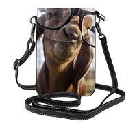 Chic Goat Women'S Pu Leather Crossbody Card Package Funny Phone Bag