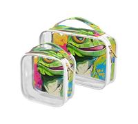 Chic Green Iguana Toiletry Bag Men TSA Approved Water-Resistant Bags for Women Men’s Shaving kit