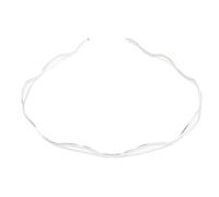 Chic Headband Non-slip Headband Women Metal Headband Geometry Wave Shape Hair Hoop Non-slip Elastic Design Hair Accessories Silver