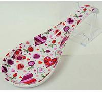 Chic Hearts Spoon Rest Large Ceramic Porcelain Spoon Hand Decorated in UK