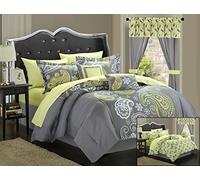 Chic Home Comforter Set, Microfiber, Gray, Queen