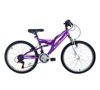 Chic Junior Girls Full Suspension Mountain Bike, 24" Wheel - Purple Dallingridge Purple 24 inches