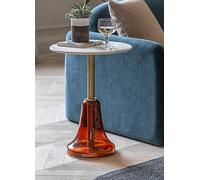 Chic Living Bilbao Glass & Marble Side Table White