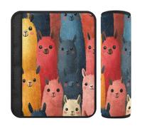 Chic Llama Anime Style 2 Pack carseat Seatbelt Covers Protects Your Neck and Shoulders for Auto forro para cinturon de seguridad