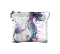 Chic Mermaids White Fashion Women Leather Coin Purse Waterproof Makeup Period Bag for Women guarda monedas para carro