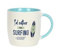 Chic Multicolor "I'd Rather Be Surfing" Mug - 9cm x 12cm (1 Pc.) - High Quality Ceramic Material - Perfect for Everyday Use