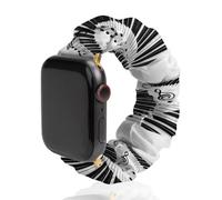 Chic Music Piano Keyboard Note Replacement Watchband Cute Printed Watch Strap Elastic Solo Loop Bands Compatible for Apple Watch 38mm/40mm
