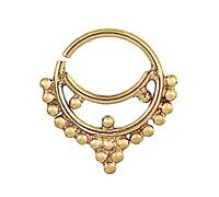 Chic-Net nose rings sickle points Brass Tribal antique golden nickel free nose septum piercing exotic Brass
